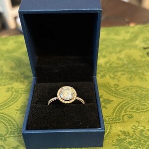 Mossonite RoseGold Ring. Size 9.5